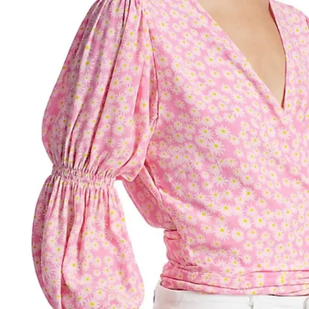 NWT Faithfull The Brand Floral Bisset Wrap Top